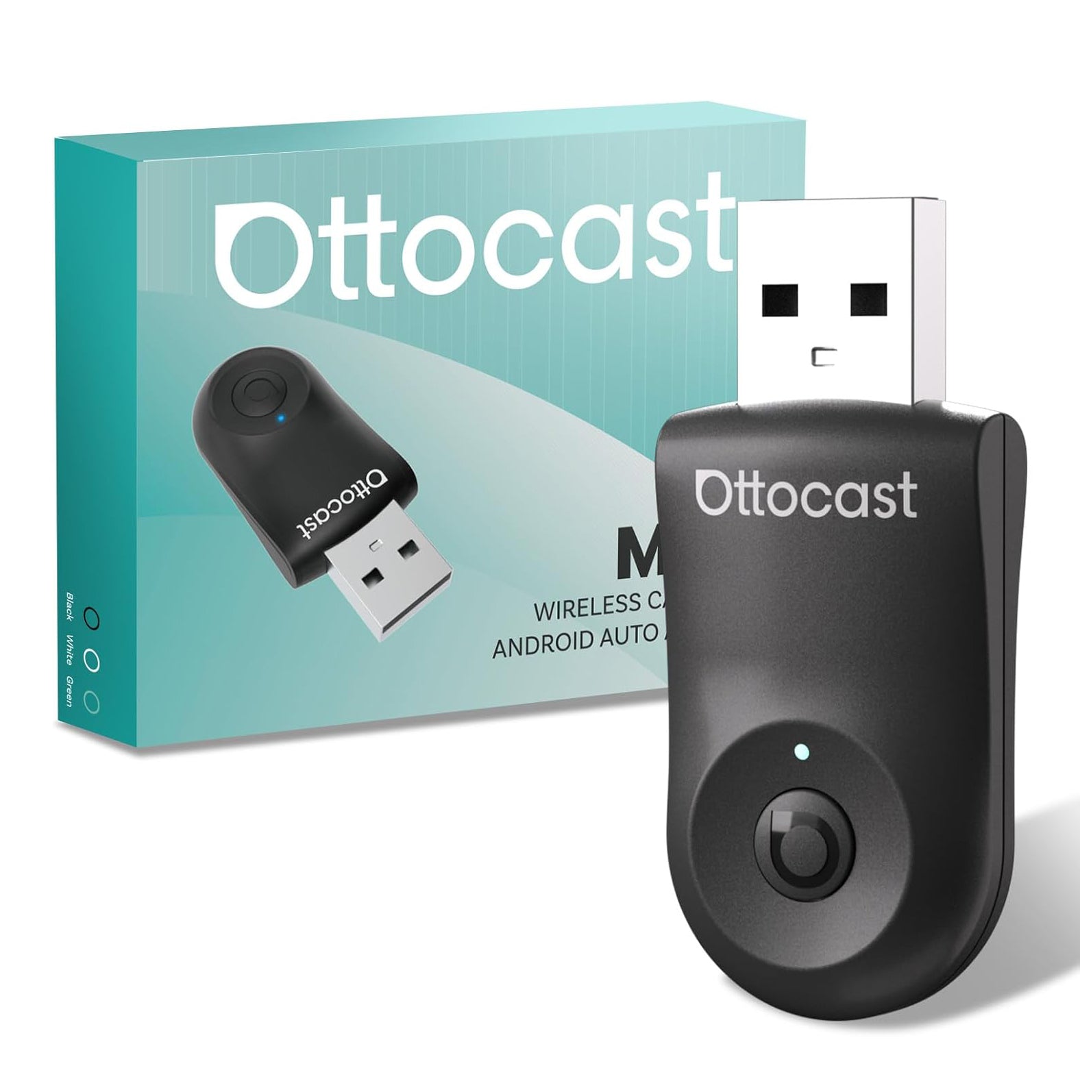 (🆕Zcela nové! Jeden stojí za dva!) Ottocast® Mini Wireless 2-v-1 CarPlay a adaptér Android Auto