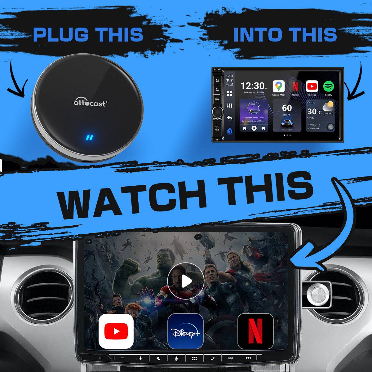 OttoAibox P3 Lite CarPlay AI Box - Ottocast Germany