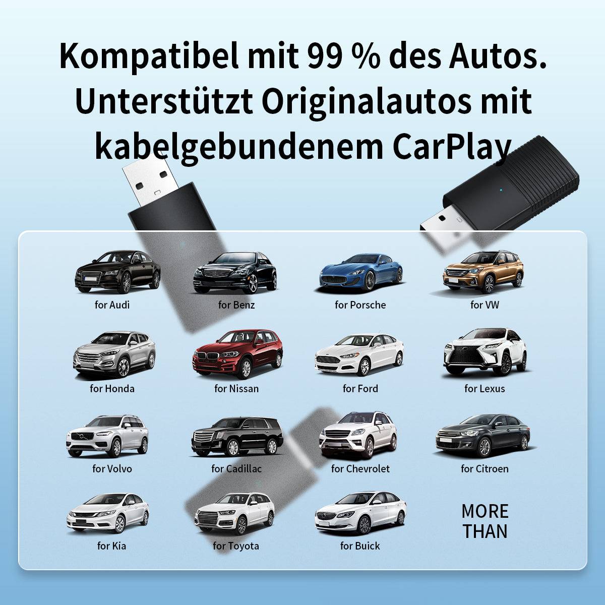 Mini Wireless CarPlay/Android Auto Adapter - Ottocast Germany