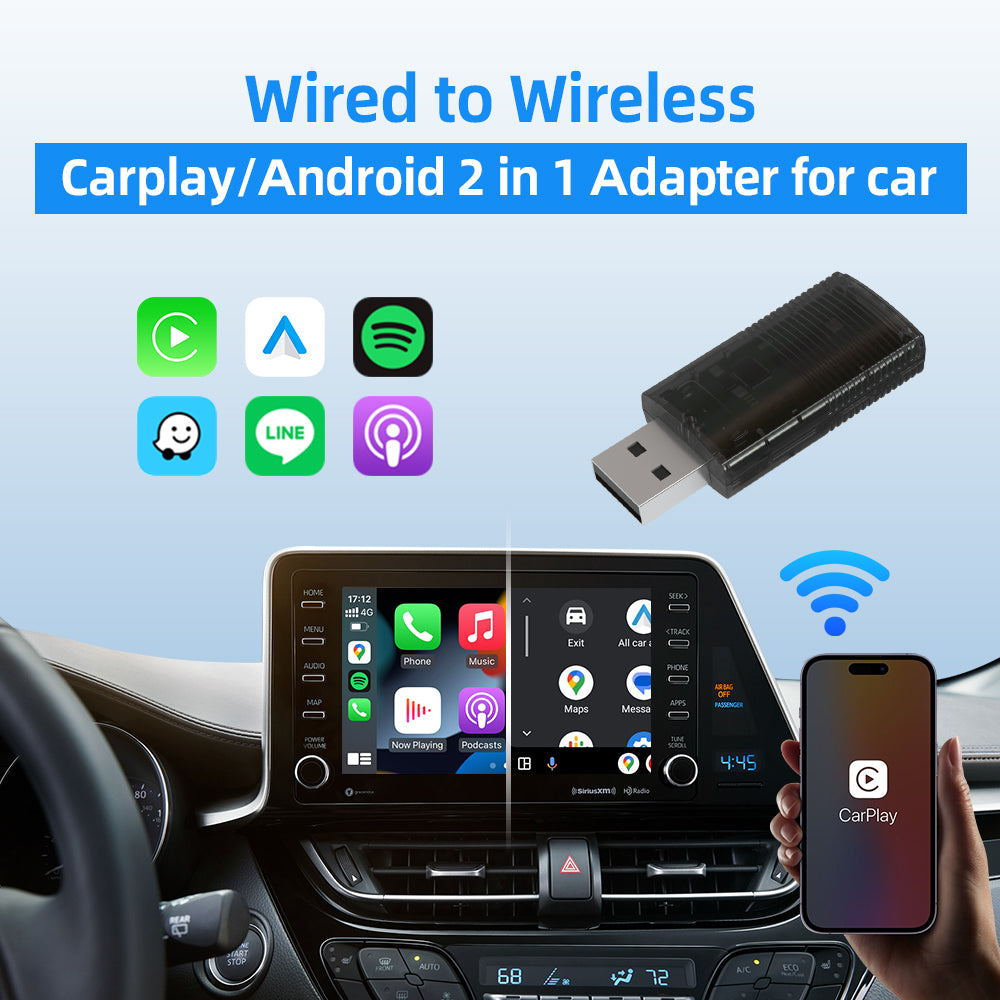 🆕Ottocast® 2in1 Wireless CarPlay Und Android Auto Adapter - Ottocast Germany