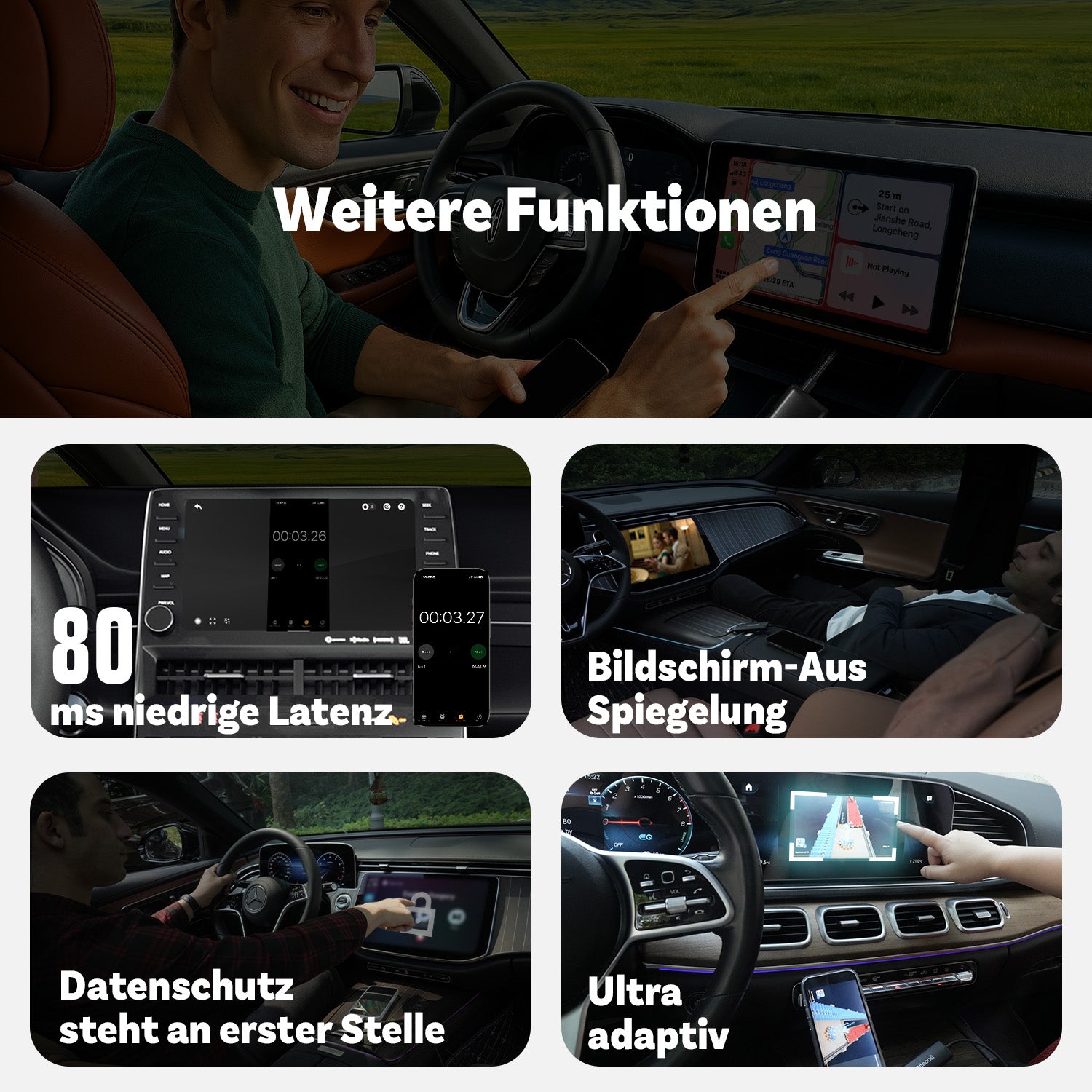 Ottocast® Mirror Touch Wireless CarPlay Adapter