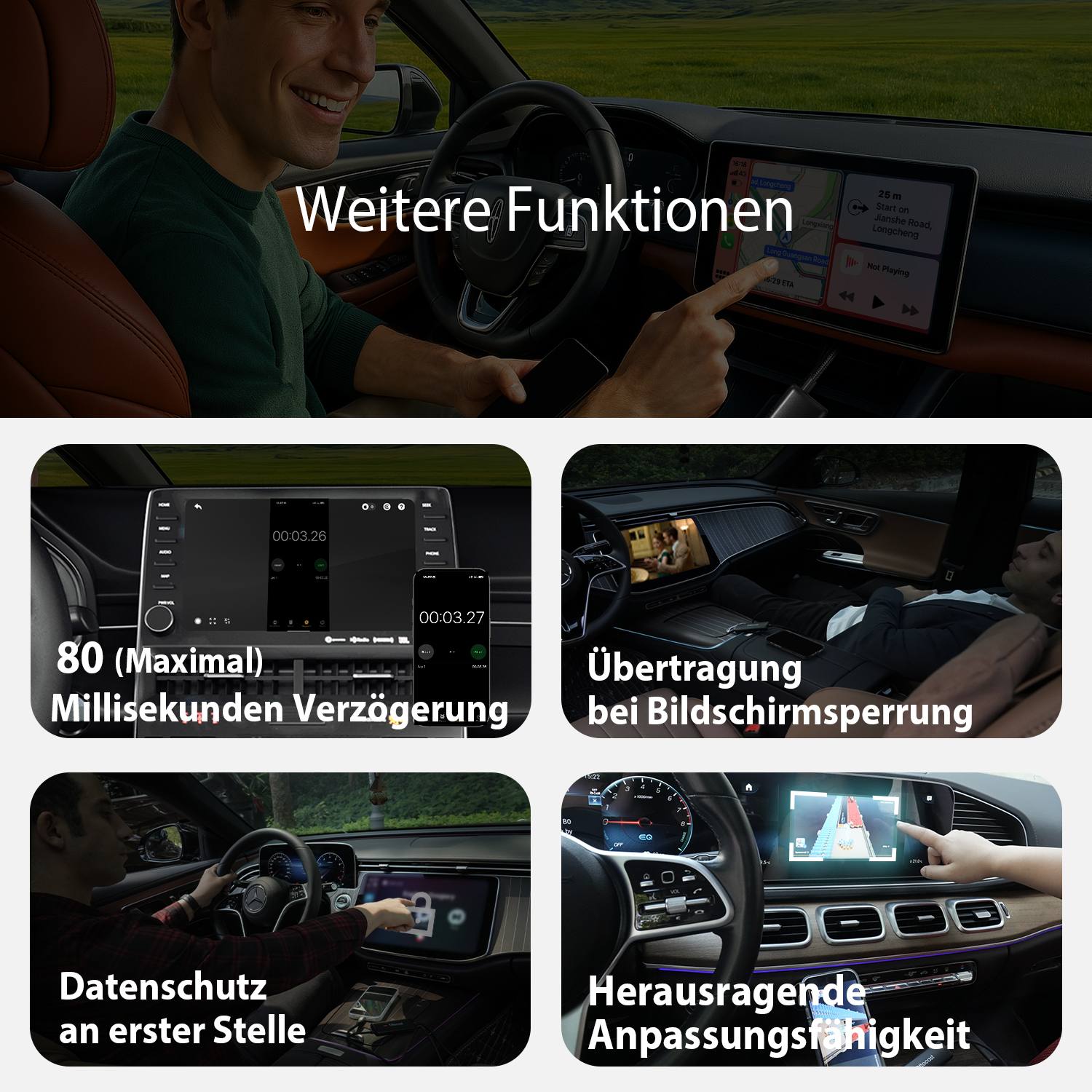 Ottocast® Mirror Touch Wireless CarPlay Adapter