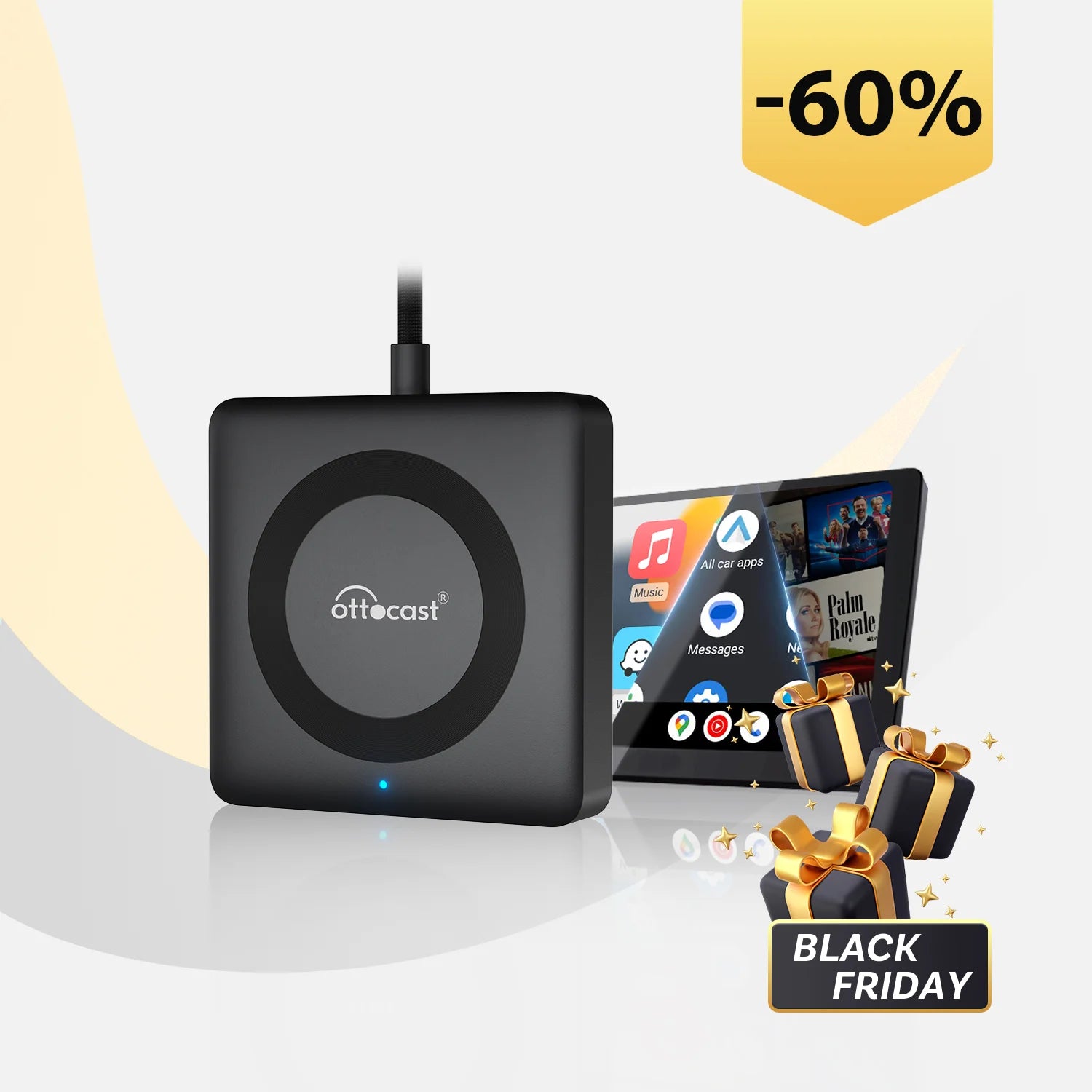 Car Tv Mate Max IV Universal - Kabelloses CarPlay & Android Auto mit HDMI-Multimedia