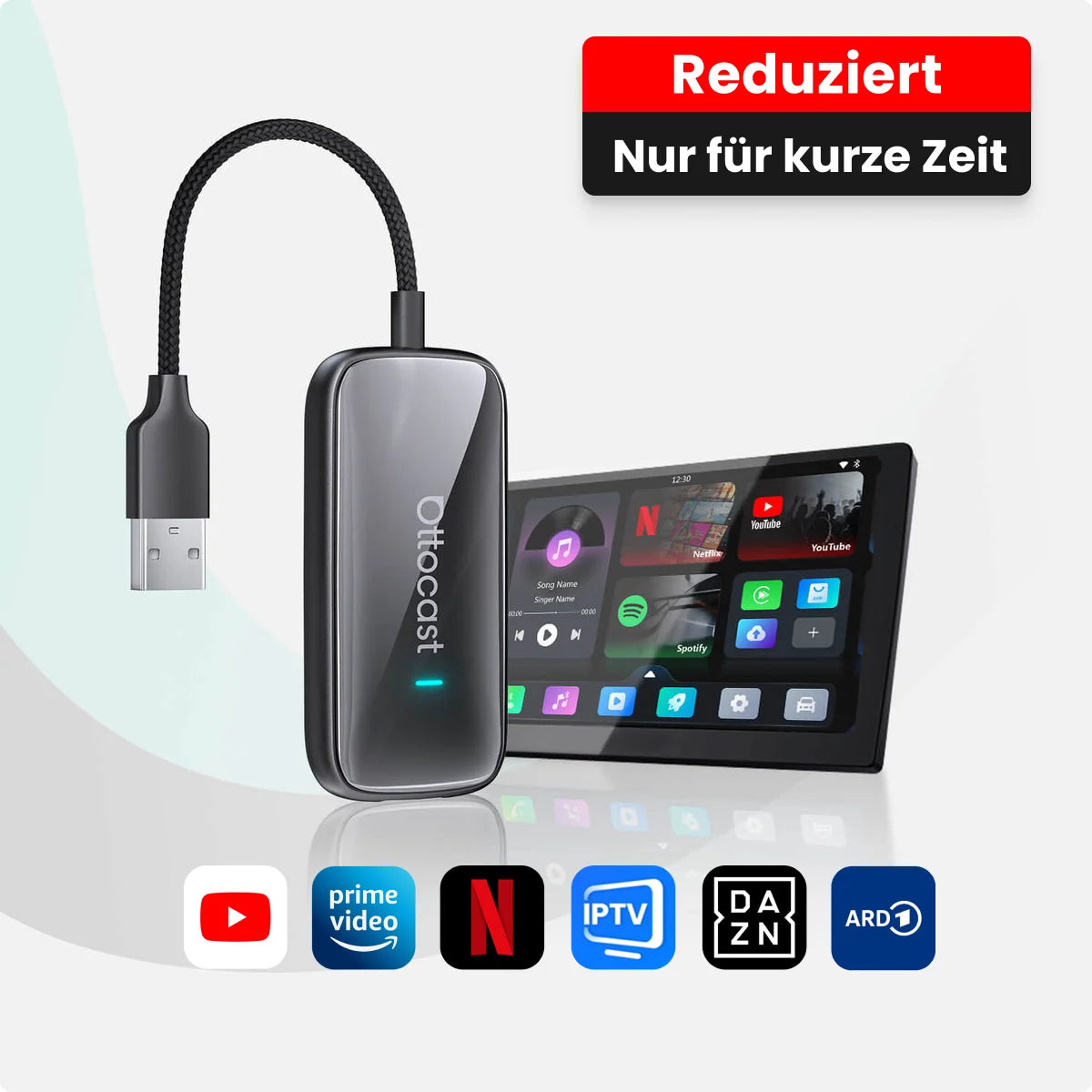 Ottocast® Play2Video Ultra All-in-1-Adapter mit App Hub