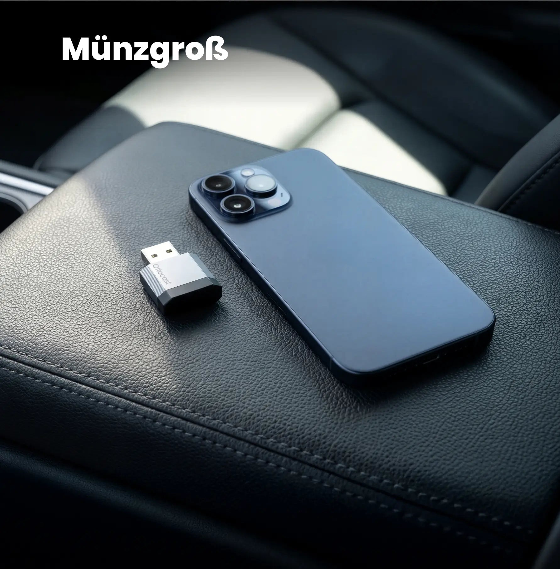 Adaptateur sans fil Ottocast® Mini NOVA pour CarPlay et Android Auto