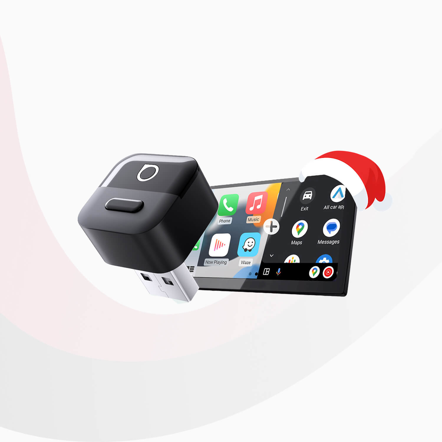 Ottocast® Mini Pico Wireless CarPlay und Android Auto Adapter