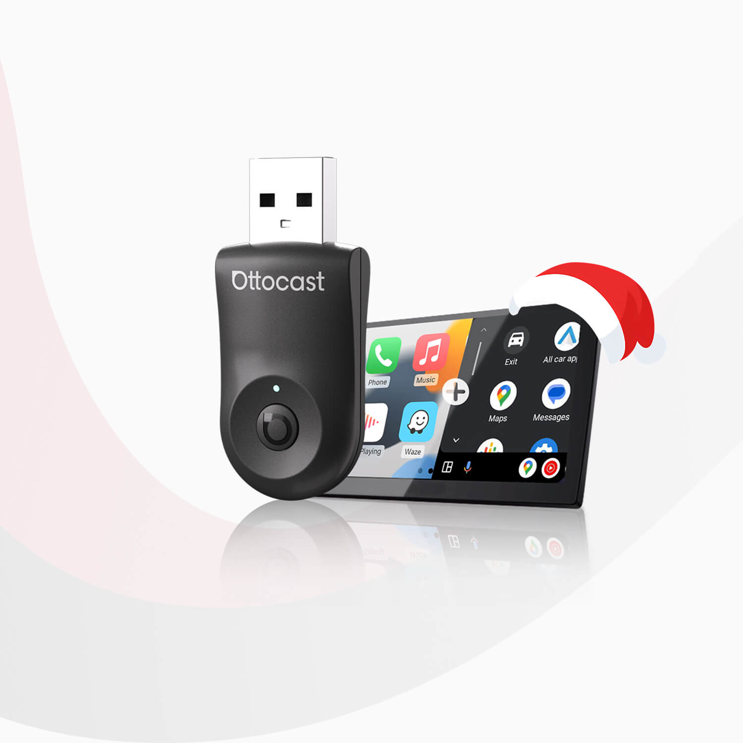 (🆕Brand new! One is worth two!) Ottocast® Mini Wireless 2-in-1 CarPlay And Android Auto Adapter
