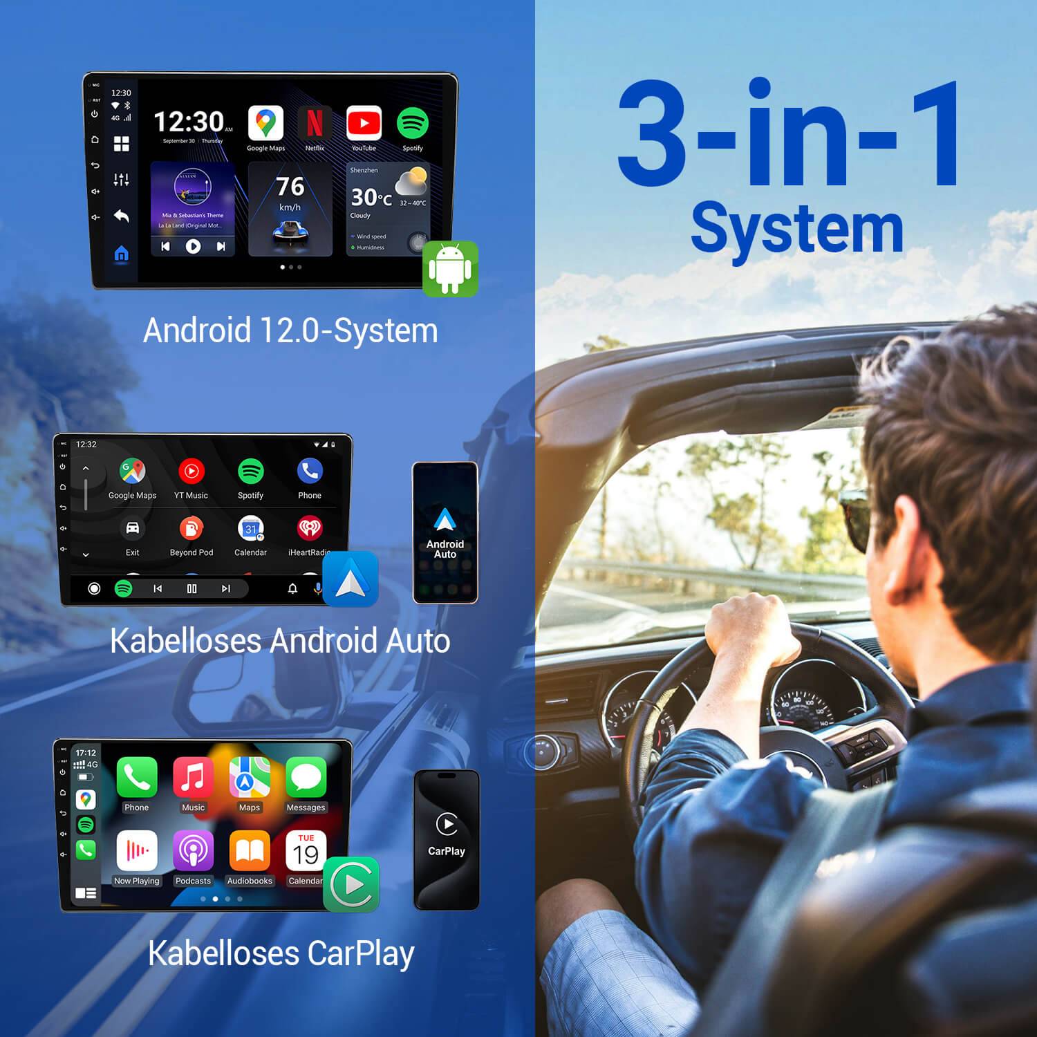 Ottocast-P3-AiBox-CarPlay-Android-Auto-Netflix-YouTube-12.0-Multimedia-system