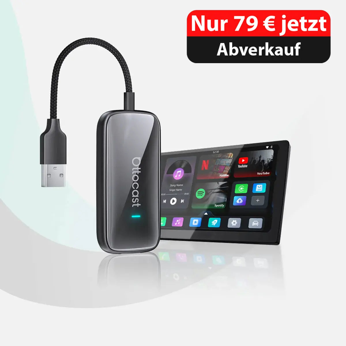 Ottocast® Play2Video Ultra All-in-1-Adapter mit App Hub