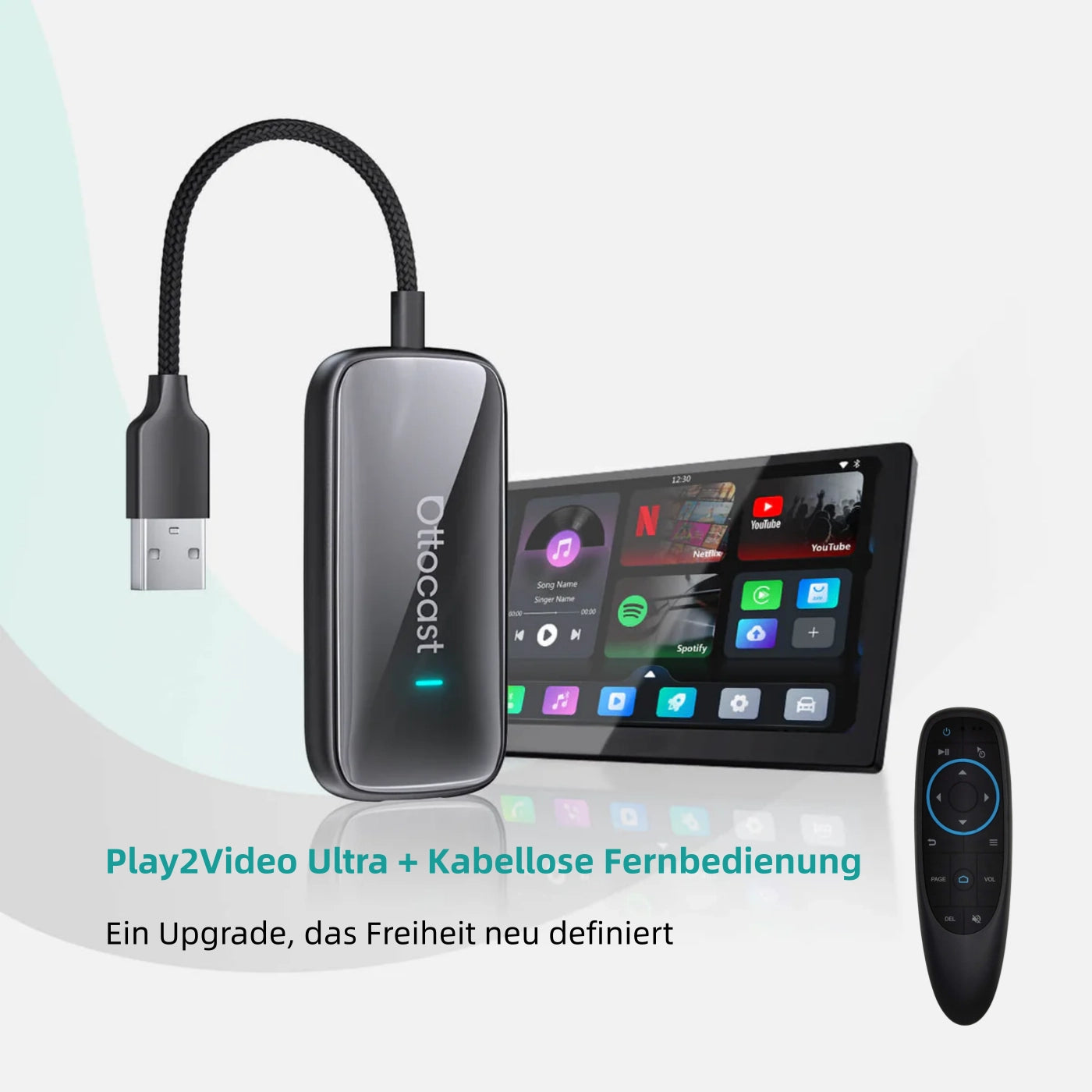 Ottocast® Play2Video Ultra All in 1 Adapter mit App Hub