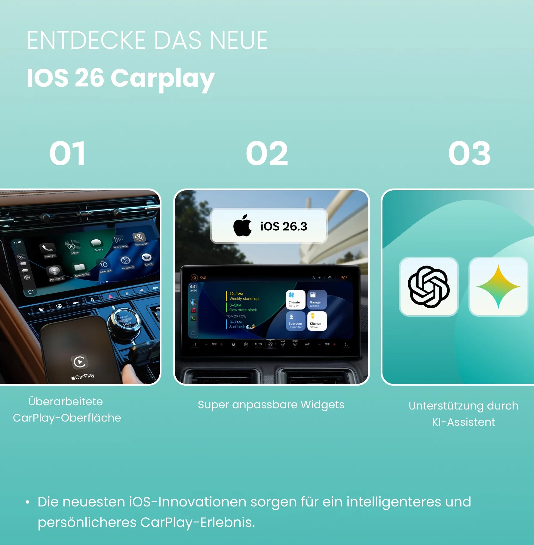 Ottocast® Mini Cube 3.0 Ultra Wireless CarPlay and Android Auto Adapter