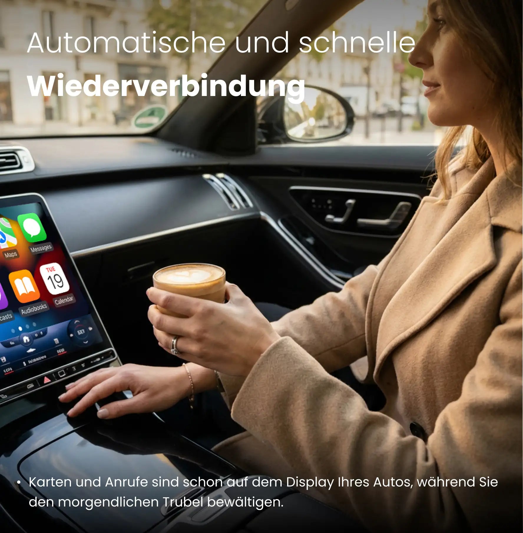 Ottocast® Mini Pico Wireless CarPlay und Android Auto Adapter