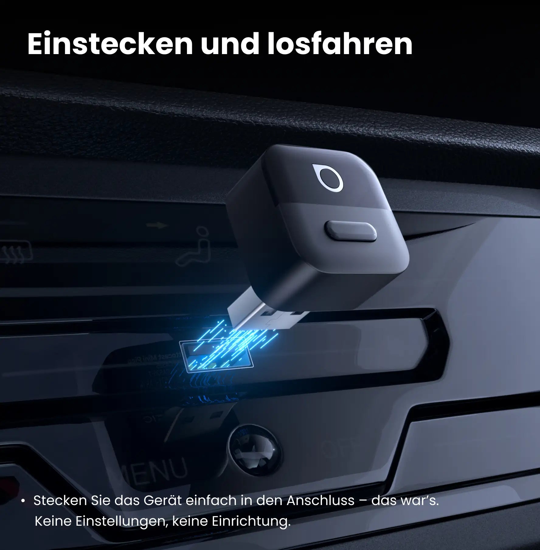 Ottocast® Mini Pico Wireless CarPlay und Android Auto Adapter