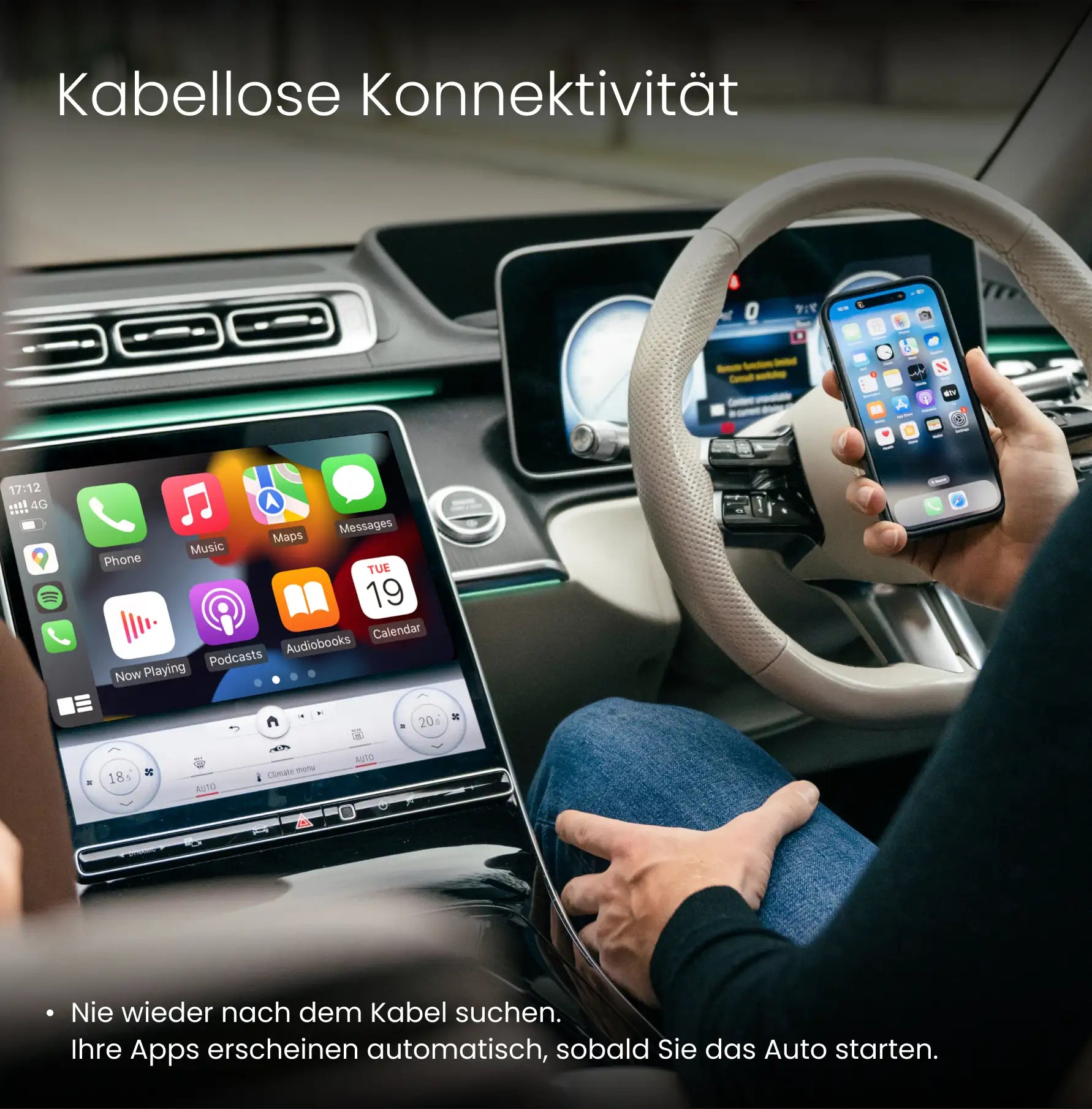 Ottocast® Mini Pico Wireless CarPlay und Android Auto Adapter