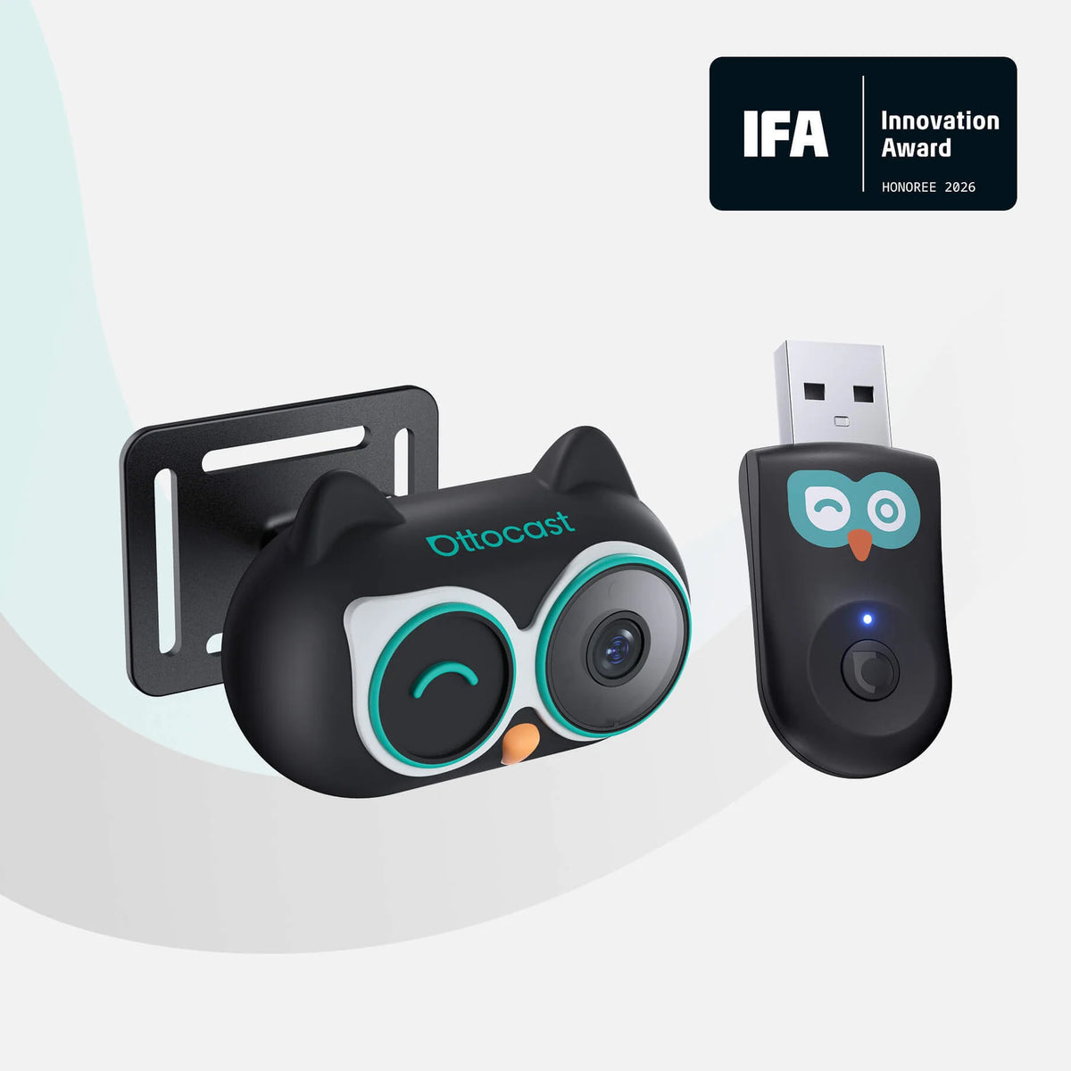 Ottocast Cabin Care Owl Wireless CarPlay Adapter für eine kabellose Verbindung und Echtzeit-Überwachung