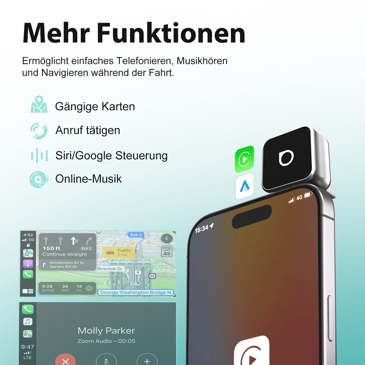 ⏳ 12-Stunden-Blitzangebot! Nicht verpassen! 💥Ottocast Mini Cube 3.0 Ultra Wireless CarPlay Und Android Auto Adapter