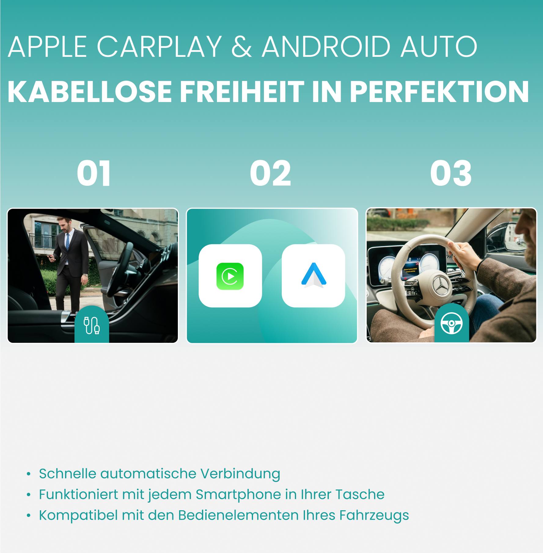 Ottocast® Play2Video Ultra All in 1 Adapter mit App Hub