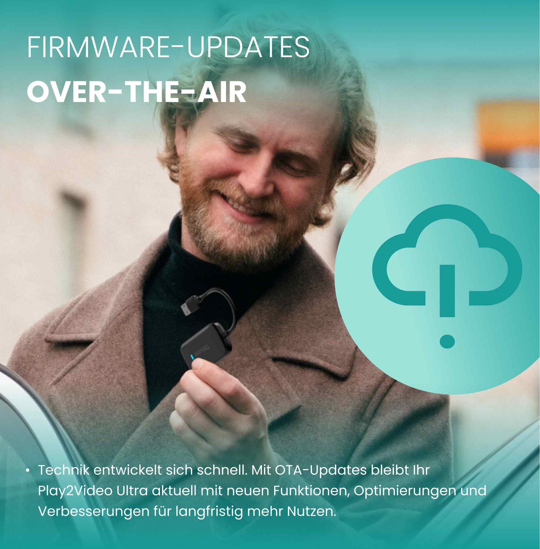 Ottocast® Play2Video Ultra All-in-1-Adapter mit App Hub