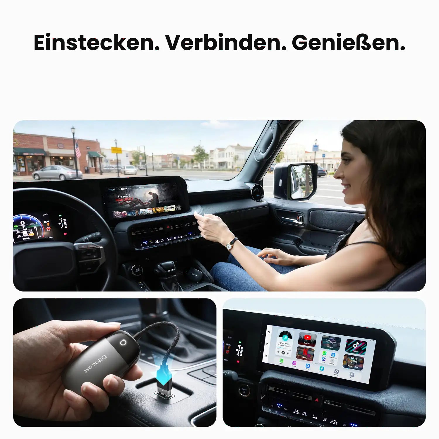 Ottocast® Play2Video X Wireless CarPlay/Android Auto All-in-1 Adapter