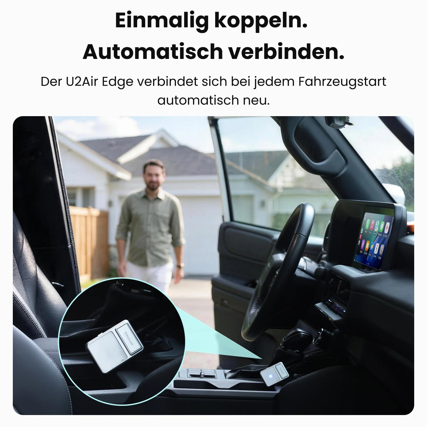 Ottocast® U2Air Edge Wireless CarPlay und Android Auto Adapter