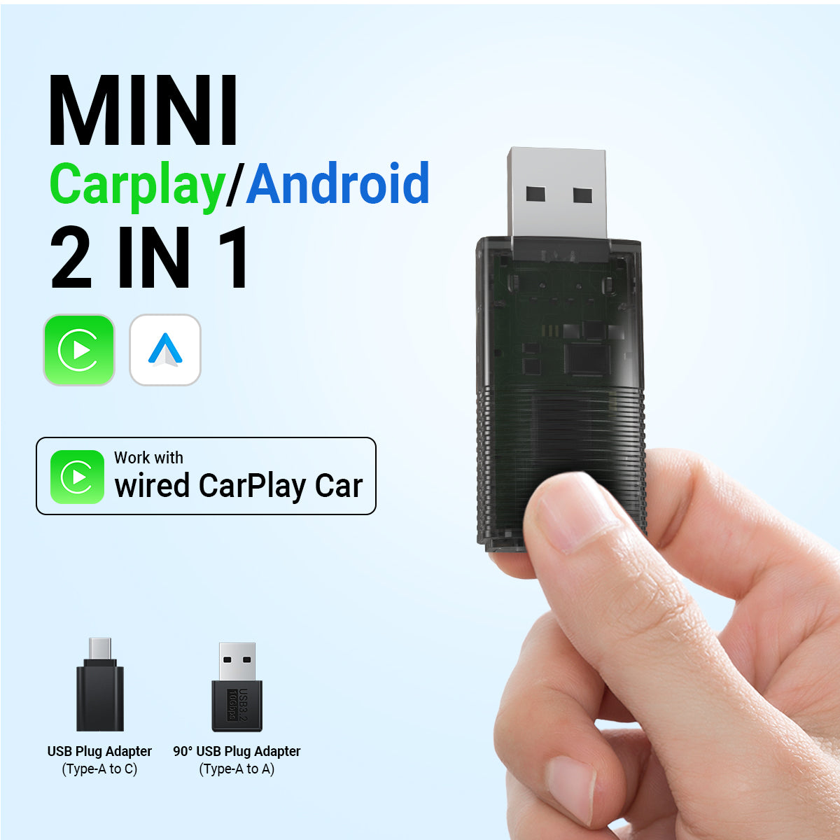 (🕊️Limited time offer) Ottocast® Mini Wireless CarPlay/Android Auto Adapter