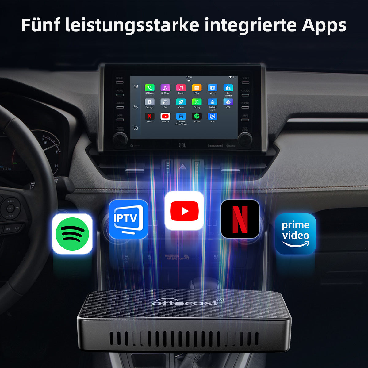 Bezdrátový univerzální adaptér Ottocast® pro CarPlay/Android Auto