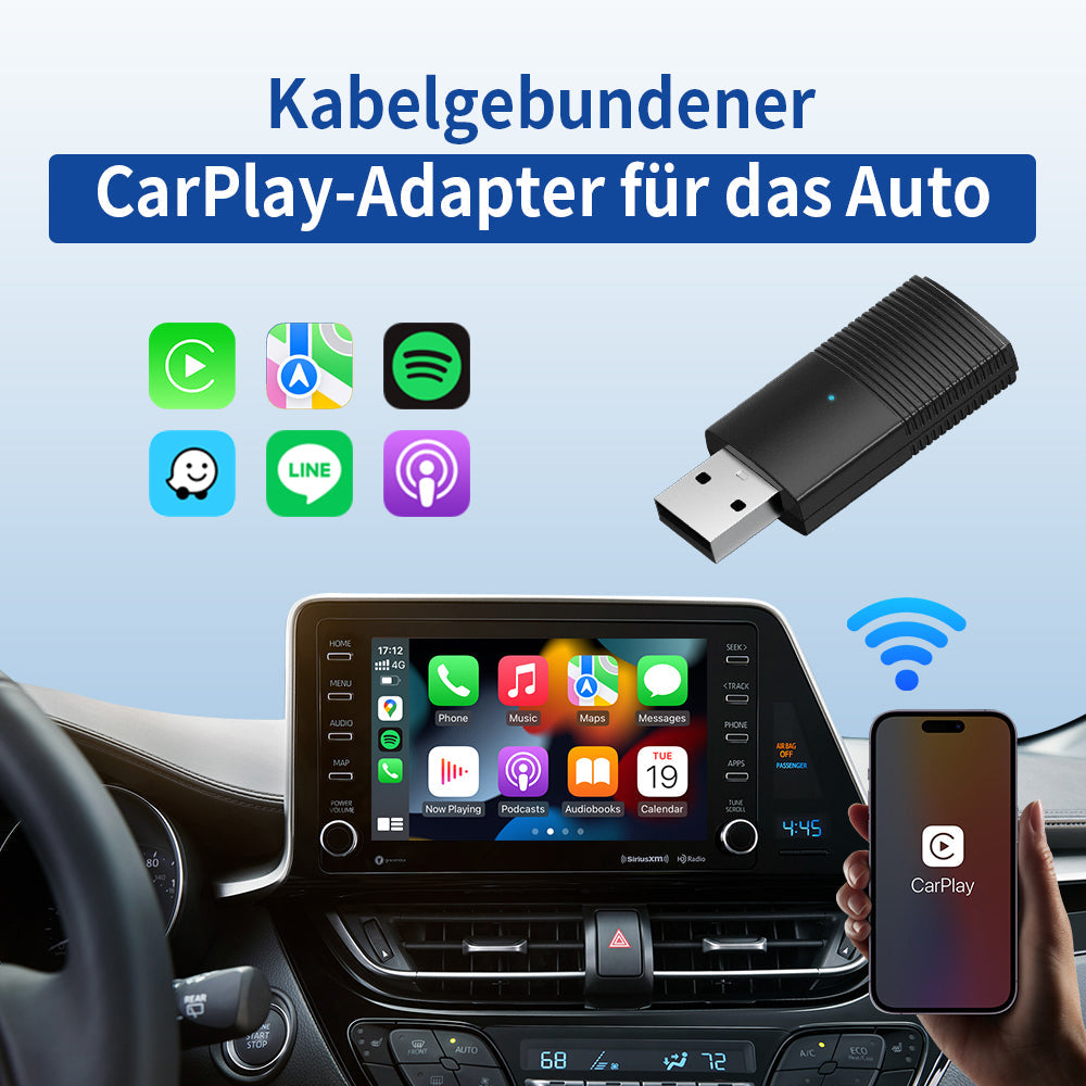 (🕊️Zeitlich befristetes Angebot) Ottocast® Mini Wireless CarPlay/Android Auto Adapter