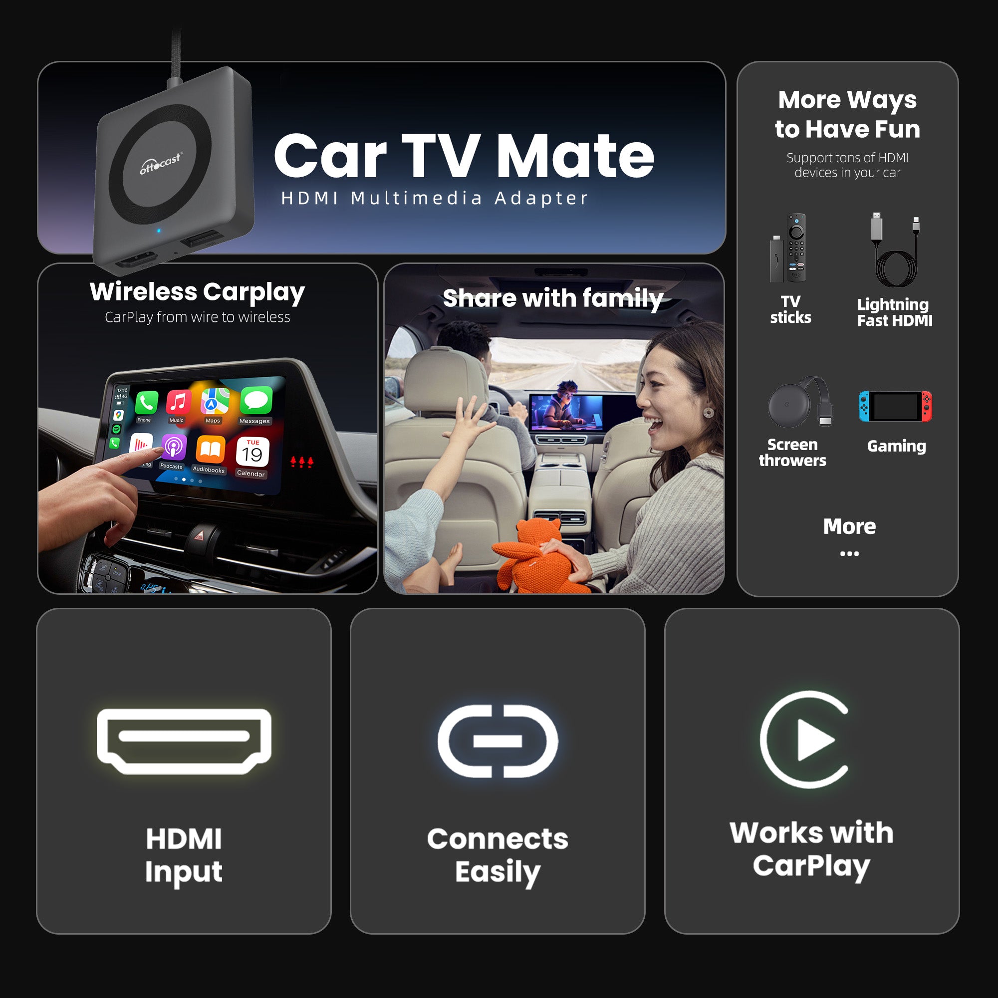 Ottocast® Car TV Mate-Ⅲ Pro