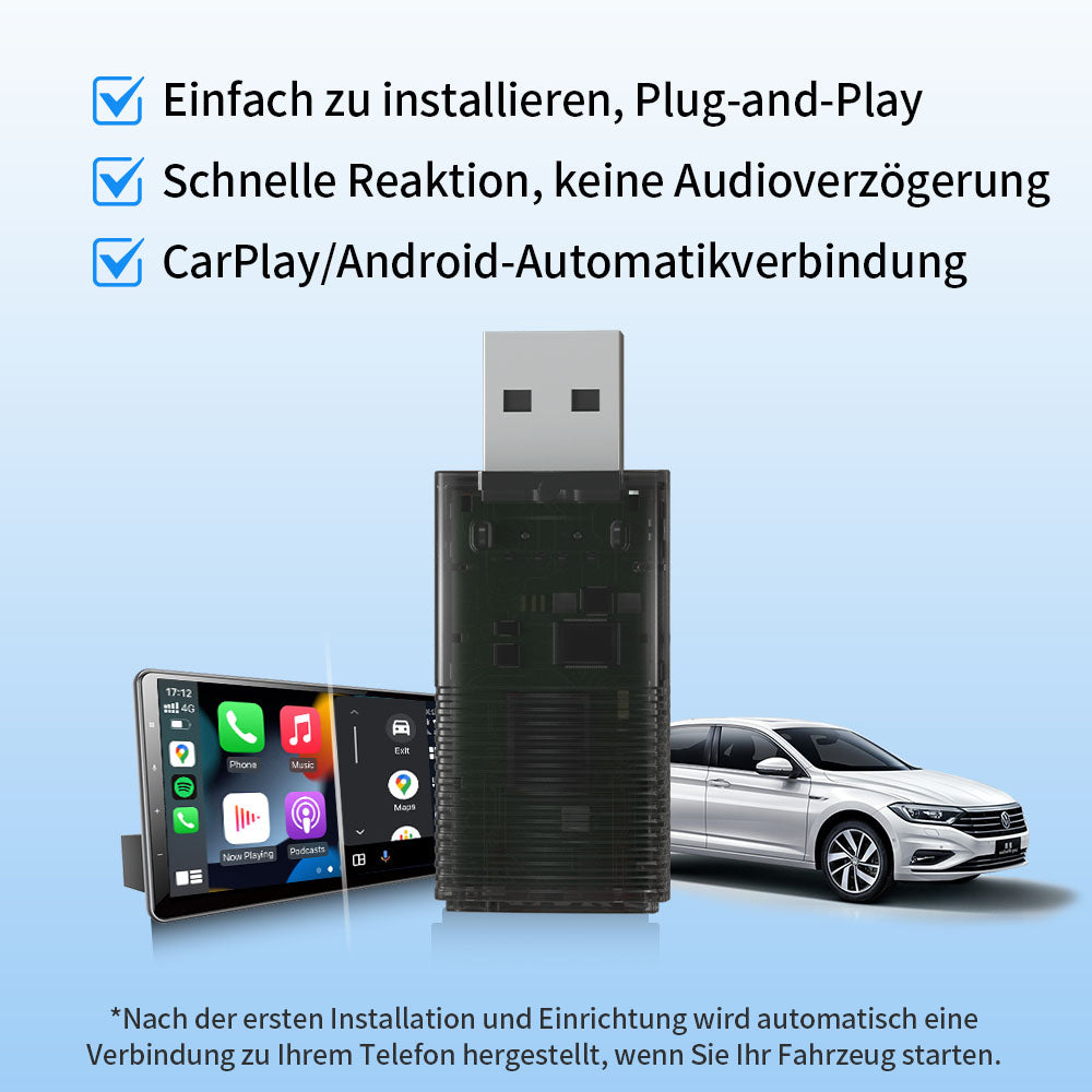 (🆕Brandneu! Eins ist zwei wert!) Ottocast® Mini Wireless 2-in-1 CarPlay Und Android Auto Adapter