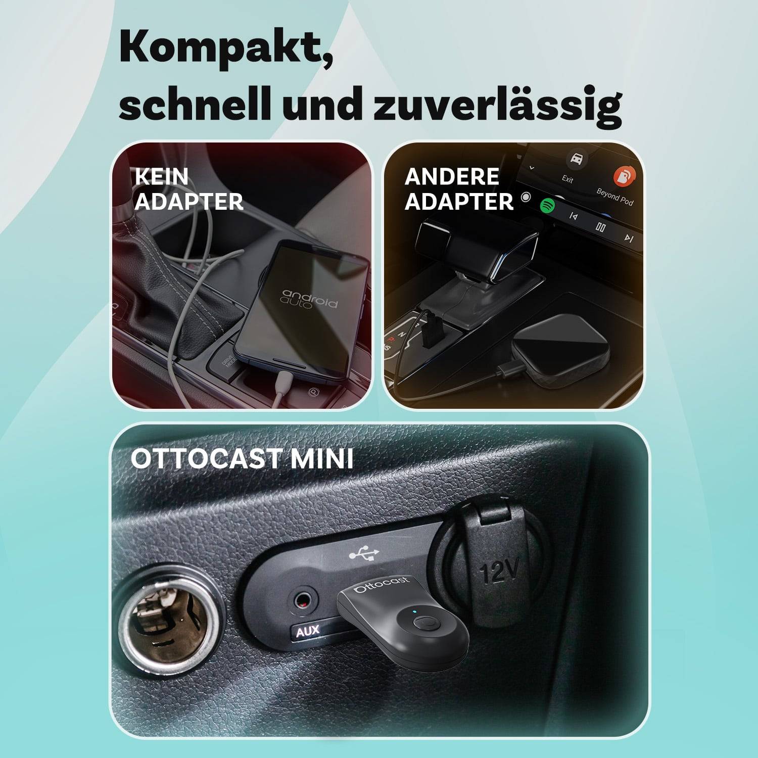 Ottocast®2025 Mini Wireless CarPlay/Android Auto Adapter - Ottocast Germany