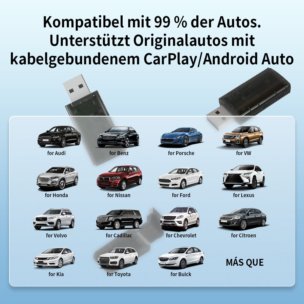 (🆕Brandneu! Eins ist zwei wert!) Ottocast® Mini Wireless 2-in-1 CarPlay Und Android Auto Adapter