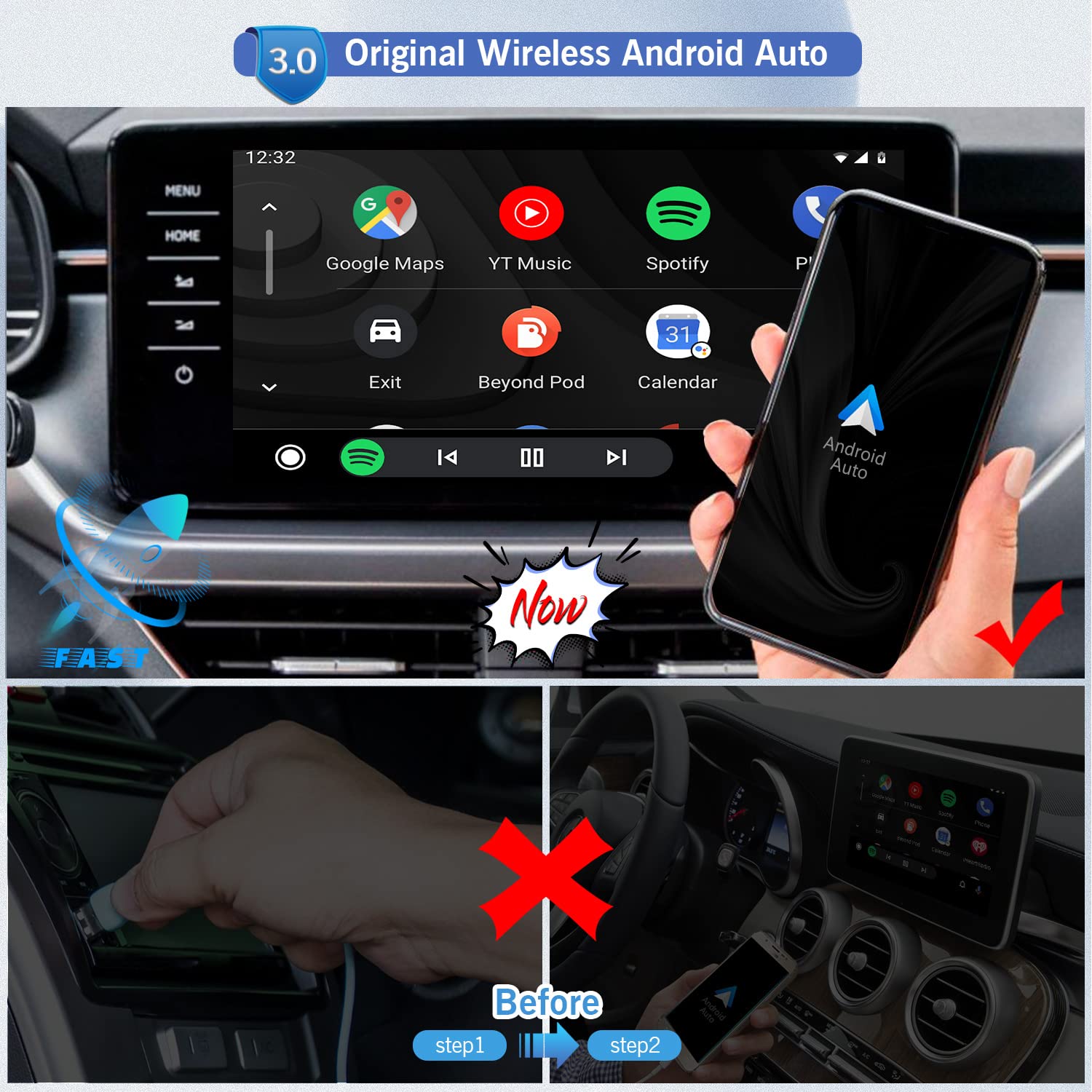 A2Air Wireless Android Car Adapter for Android