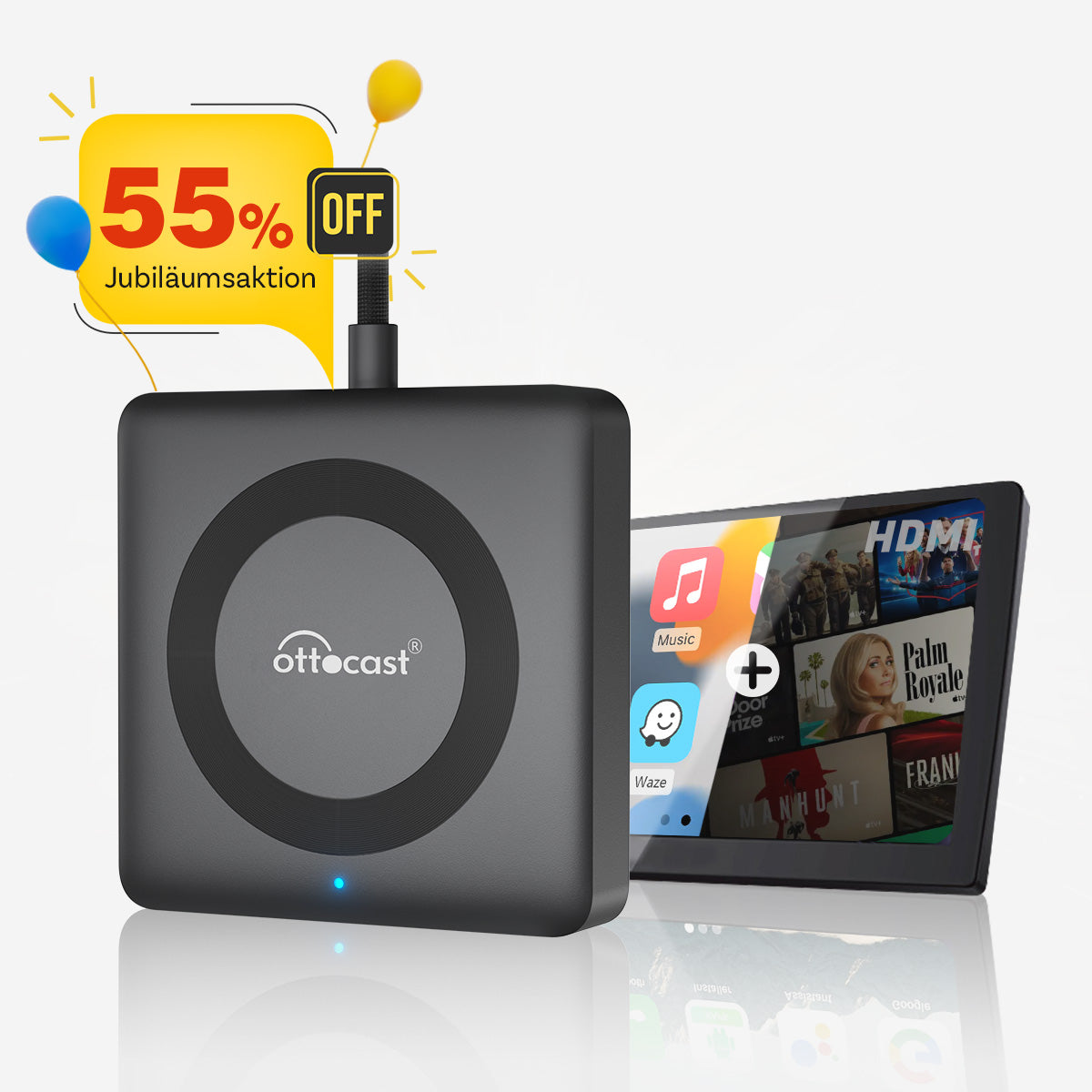 ⏳ Jubiläumsaktion – Spare jetzt! Nur für kurze Zeit! 💥Ottocast® Car TV Mate Max