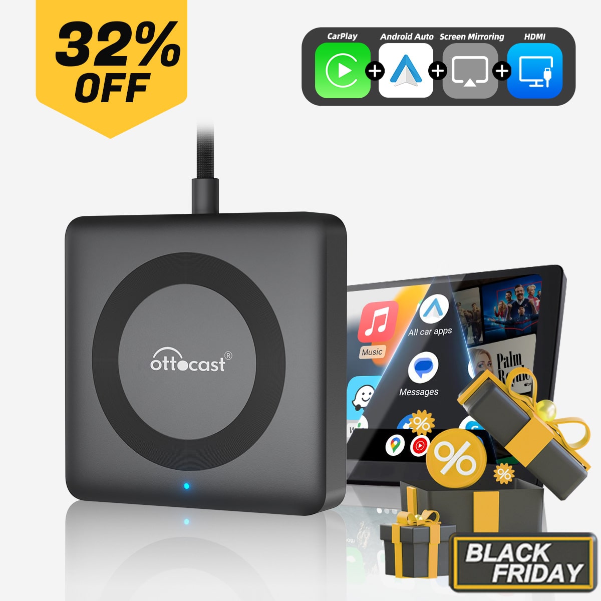 Ottocast® Car TV Mate Max