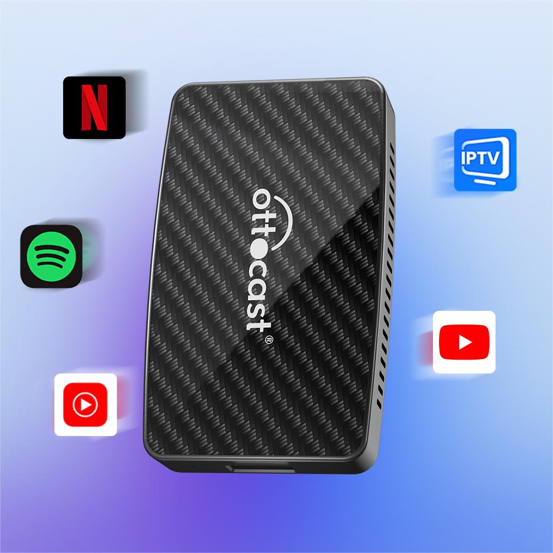 Play2Video Wireless CarPlay/ Android Auto all-in-one adapter, support Netflix and YouTube