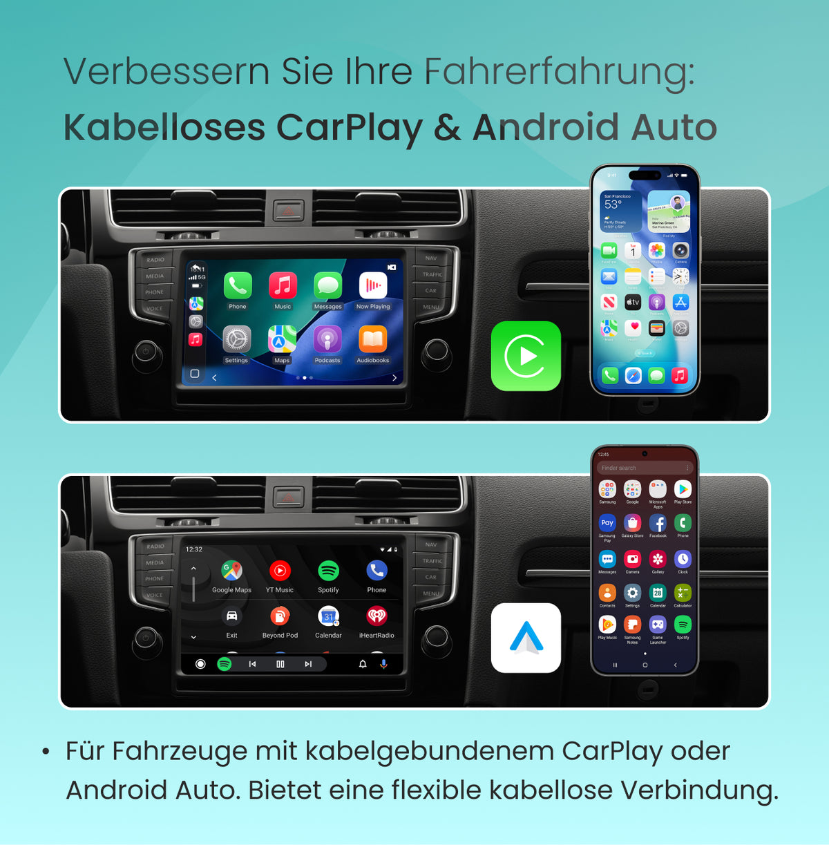 ⏳ 12-Stunden-Blitzangebot! Nicht verpassen! 💥OTTOCAST® Cabin Care Wireless CarPlay und Android Auto Adapter