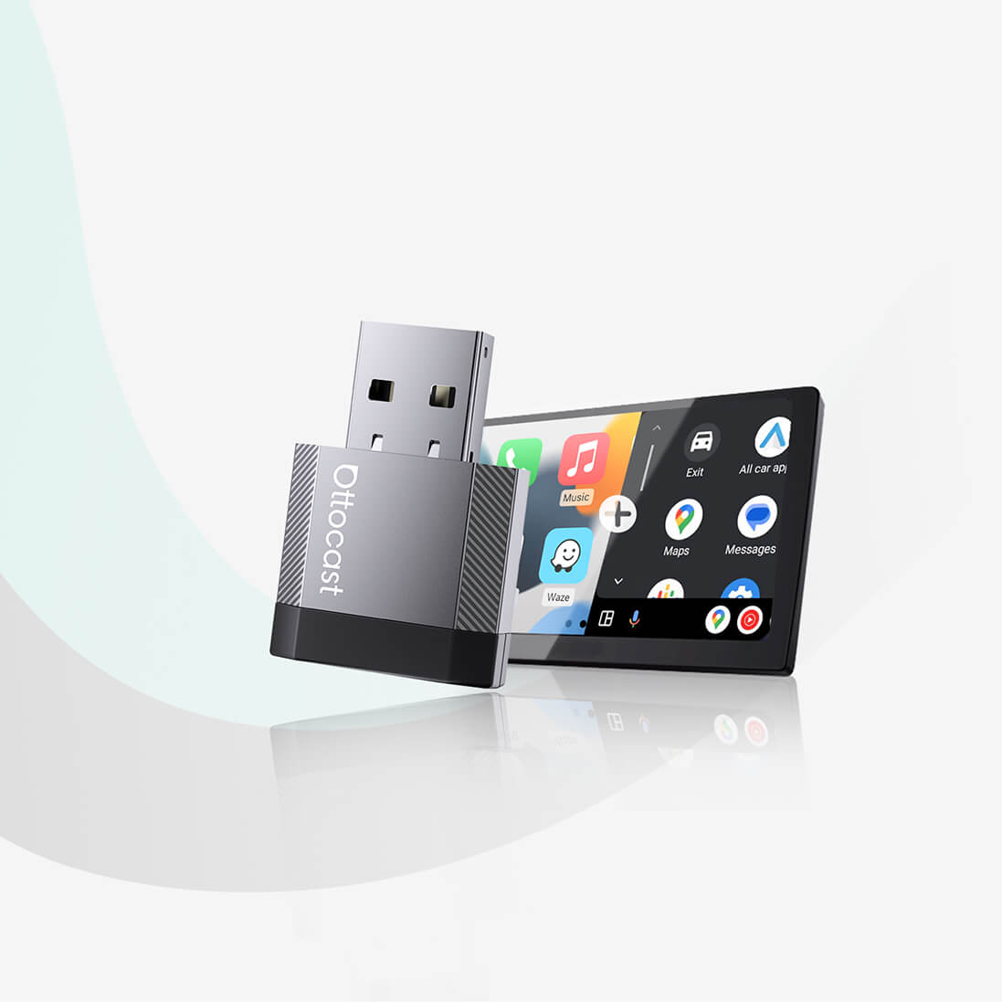 Adaptateur sans fil Ottocast® Mini NOVA pour CarPlay et Android Auto