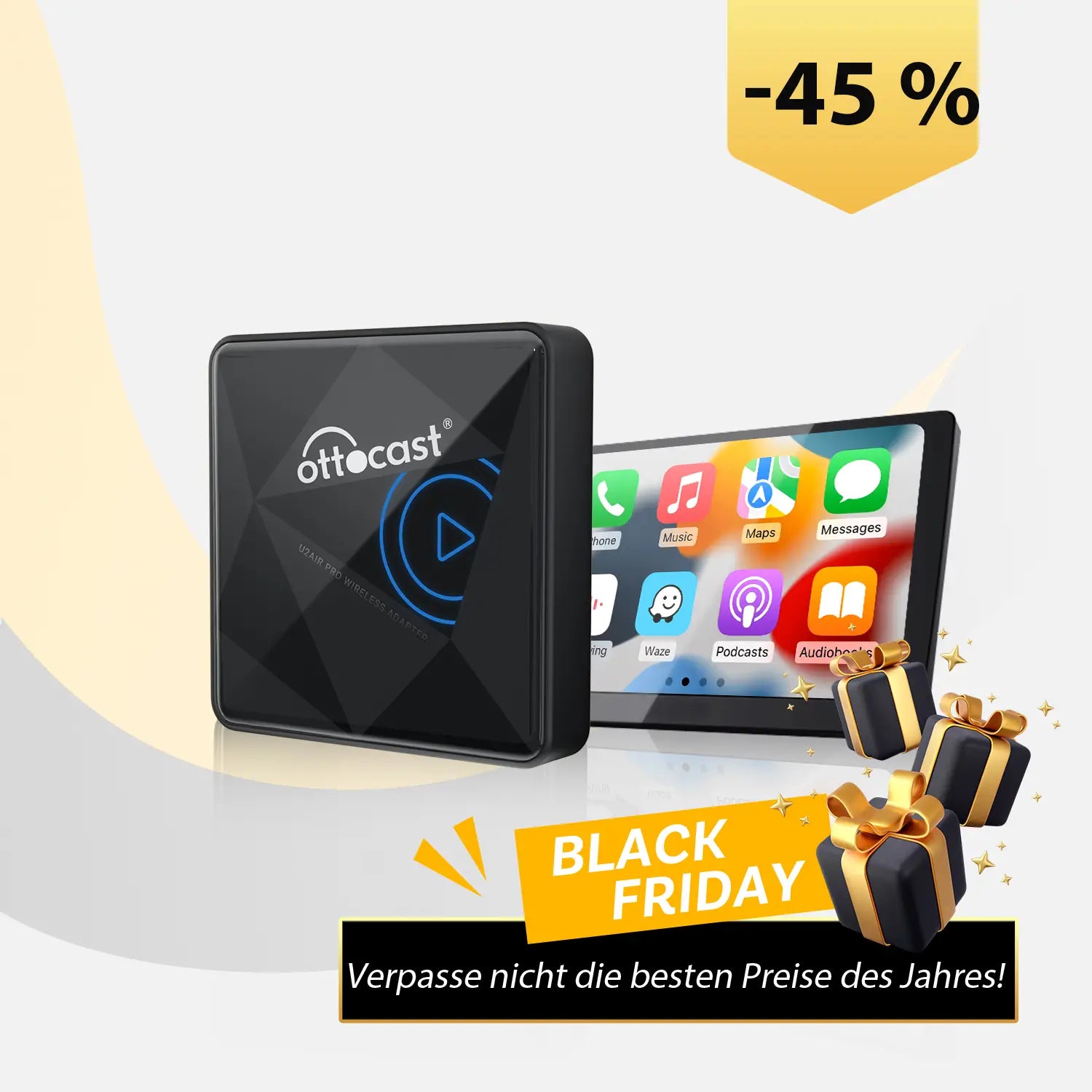 U2AIR Pro Wireless CarPlay Adapter for iPhone