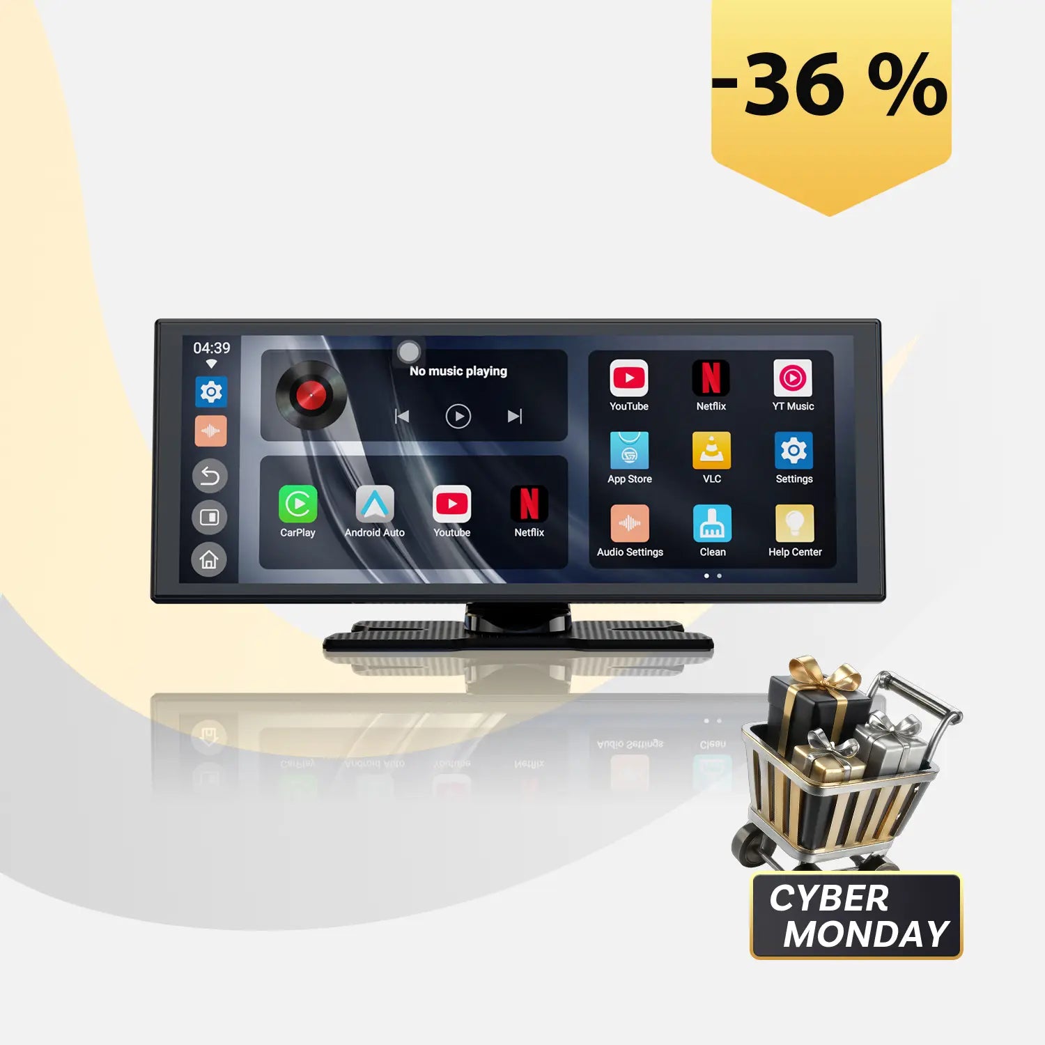 Ottocast® ScreenFlow Wireless CarPlay & Android Auto Display