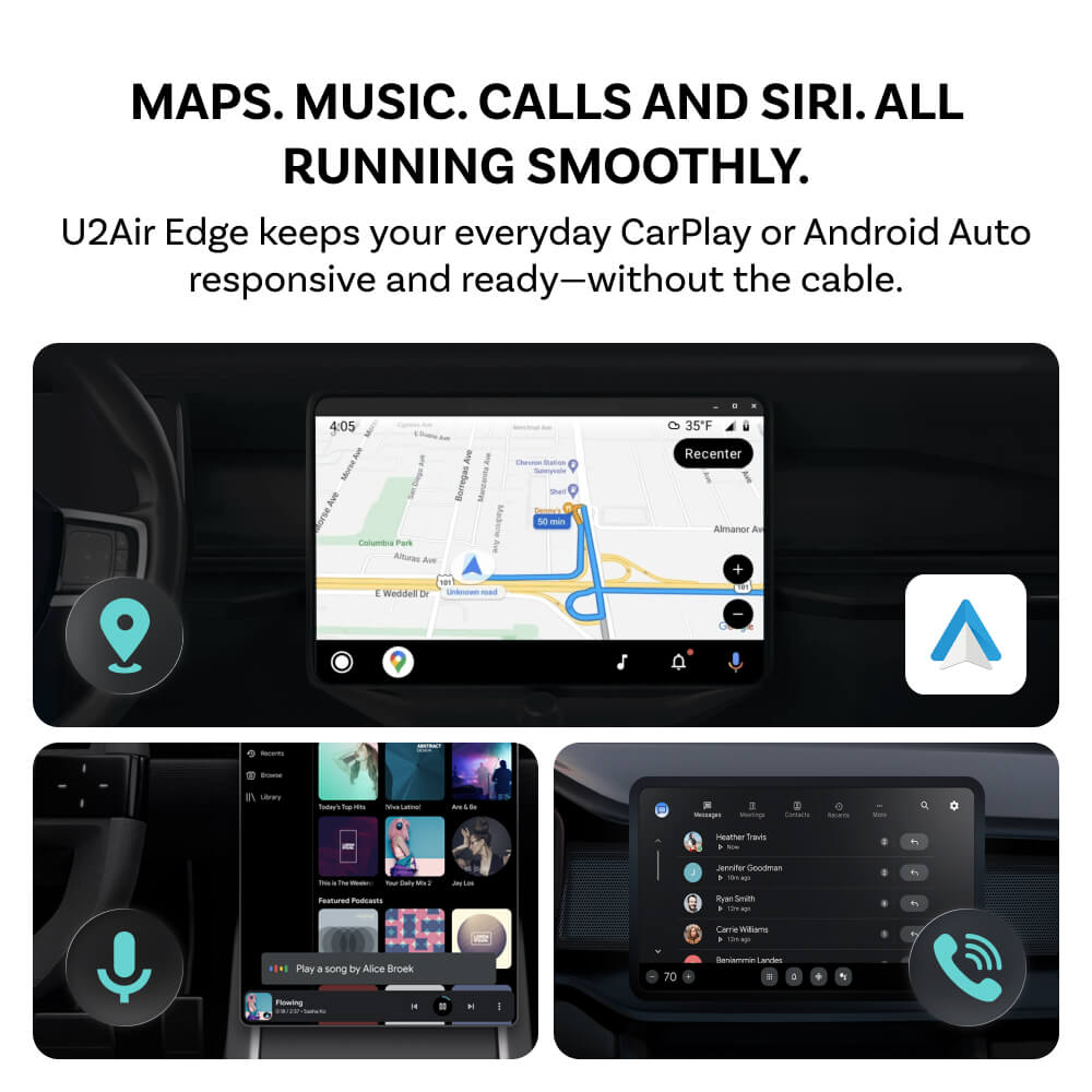 Ottocast® U2Air Edge Wireless CarPlay und Android Auto Adapter