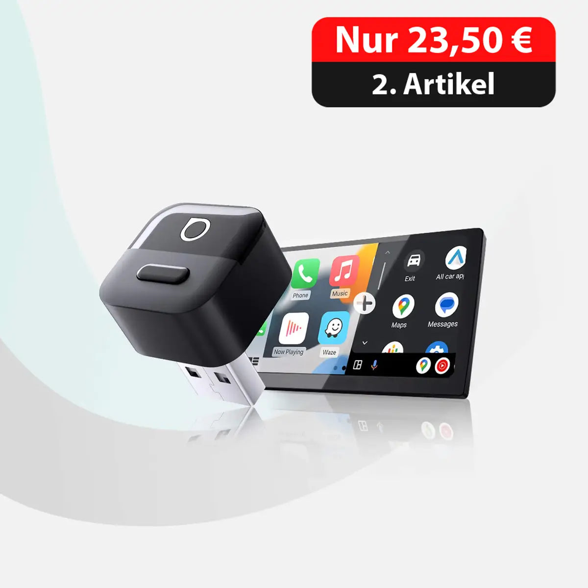 Ottocast® Mini Pico Wireless CarPlay und Android Auto Adapter