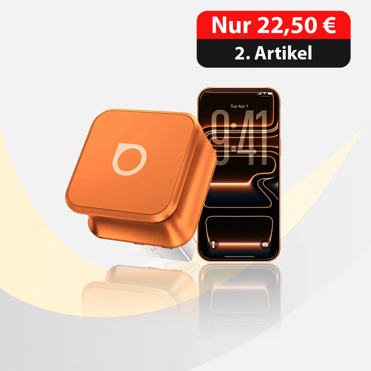 Ottocast® Mini Cube 3.0 Adapter – Cosmic Orange Sonderedition