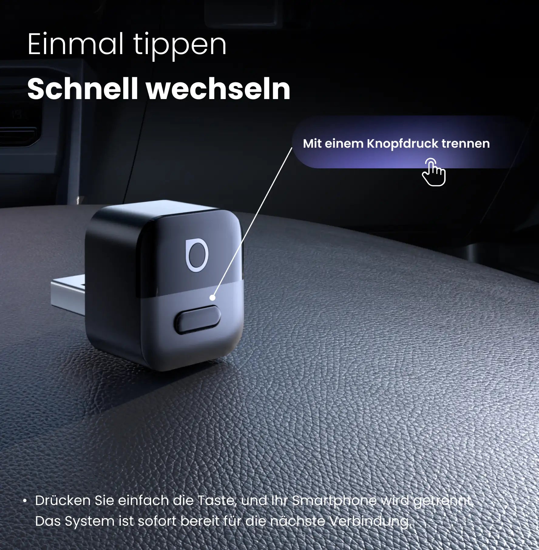 Ottocast® Mini Pico Wireless CarPlay und Android Auto Adapter