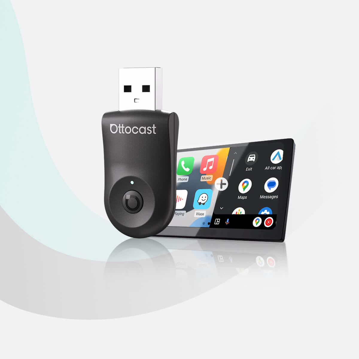 Ottocast®2025 Mini Wireless CarPlay/Android Auto Adapter