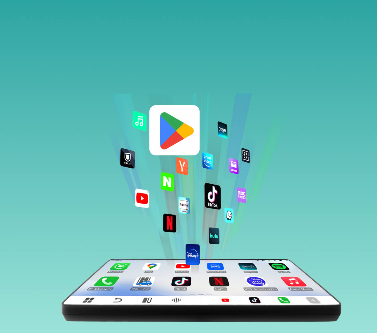 <h3>Alle deine Lieblings-Apps auf dem Auto-Display</h3>