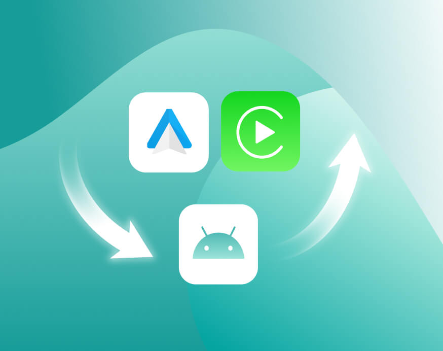 <h4>3. Mit einem Tipp zu CarPlay, Android Auto oder dem Android-System wechseln</h4>