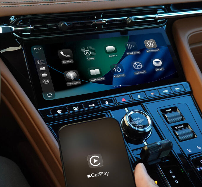 <h4>Überarbeitete CarPlay-Oberfläche</h4>