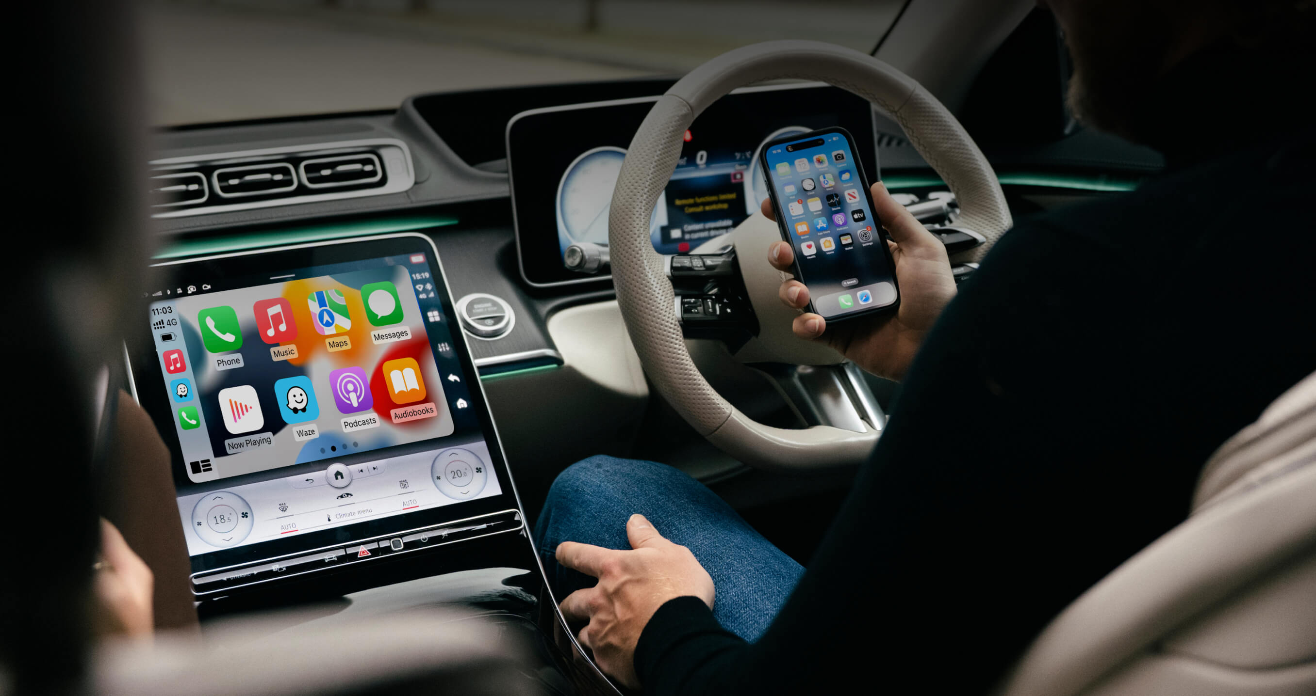 <h4>Nahtloses kabelloses CarPlay und Android Auto</h4>