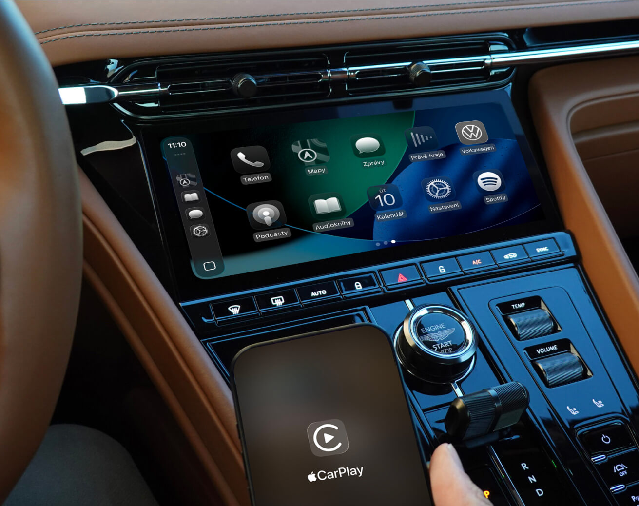 <h4>Überarbeitete CarPlay-Oberfläche</h4>