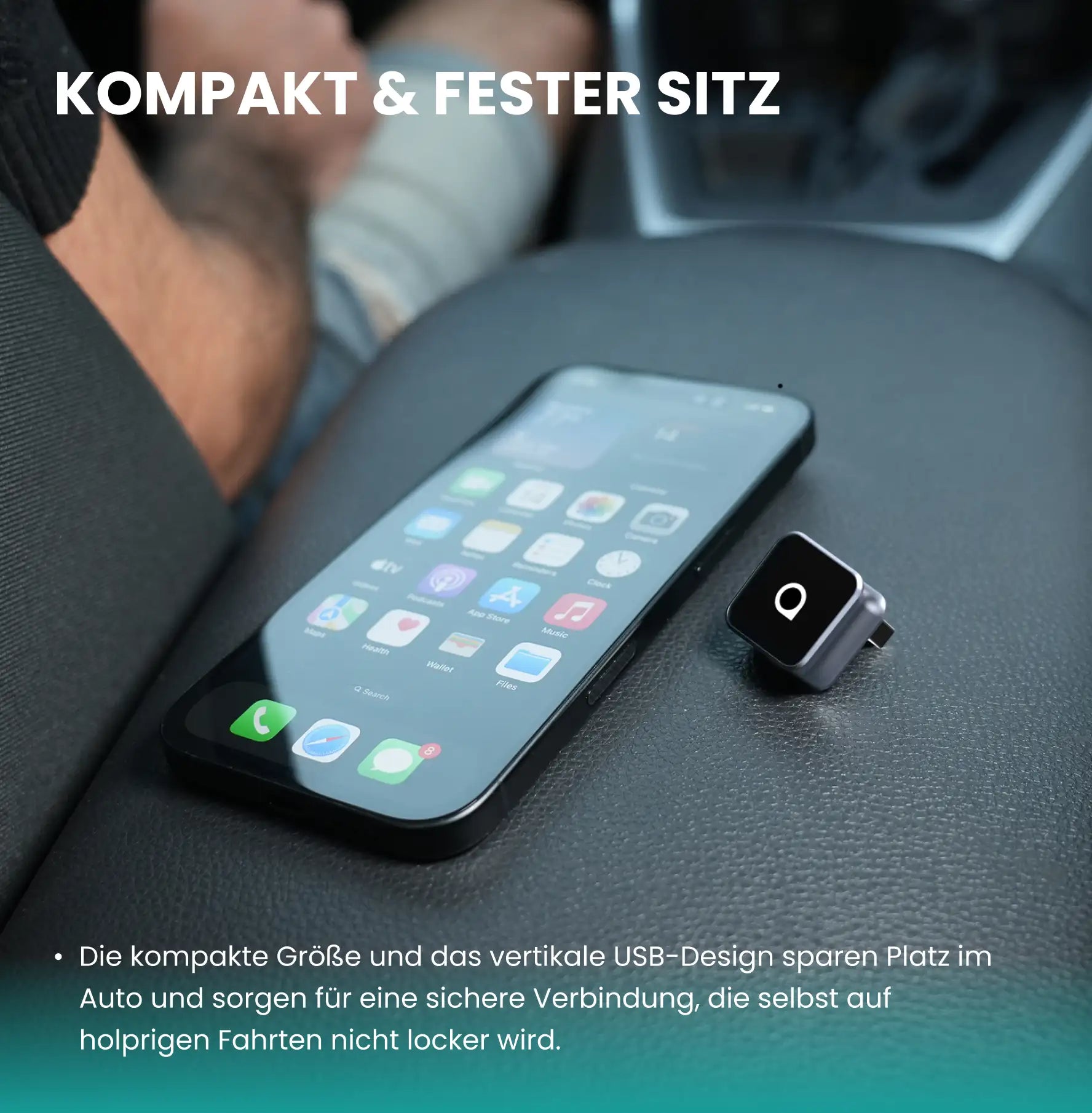 Ottocast® Mini Cube 3.0 Wireless CarPlay Und Android Auto Adapter